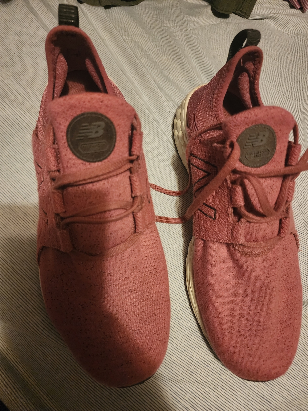 New Balance Slip-On Knit Sneakers in Dusty Rose